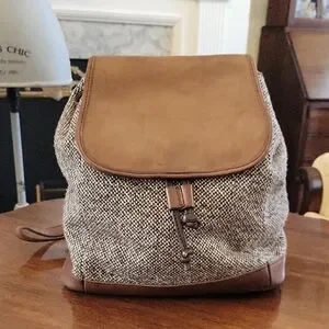 L.L. Bean | Bags | Vtg Ll Bean Tweed Leather Backpack | Poshmark display picture 1